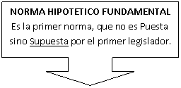 Llamada de flecha hacia abajo: NORMA HIPOTETICO FUNDAMENTAL
Es la primer norma, que no es Puesta sino Supuesta por el primer legislador.
